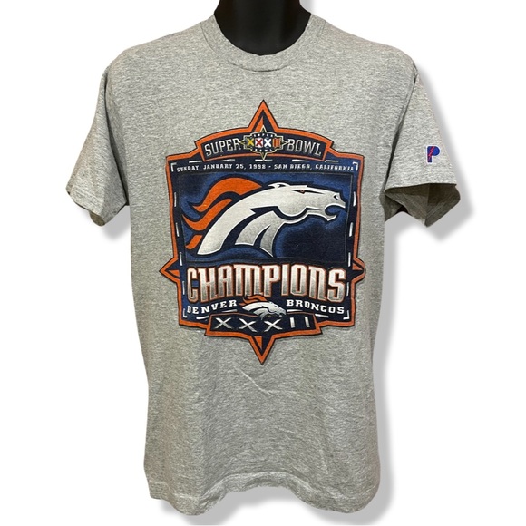 Vintage 1998 Denver Broncos Super Bowl Champions T-Shirt - Picture 1 of 3